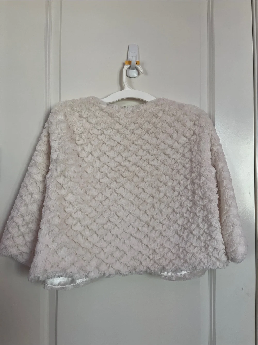 Haani Embellished Faux Fur Cropped Jacket